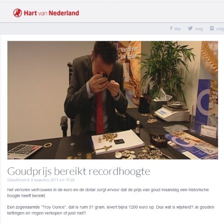 Goudprijs bereikt recordhoogte