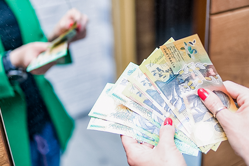 Australische dollars wisselen