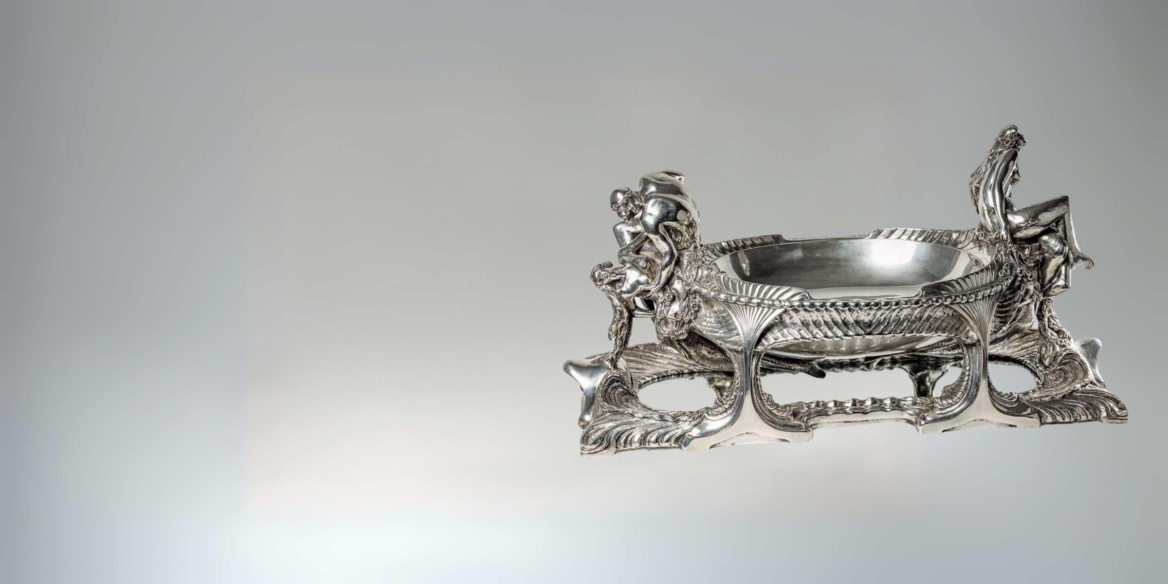 A silver dish